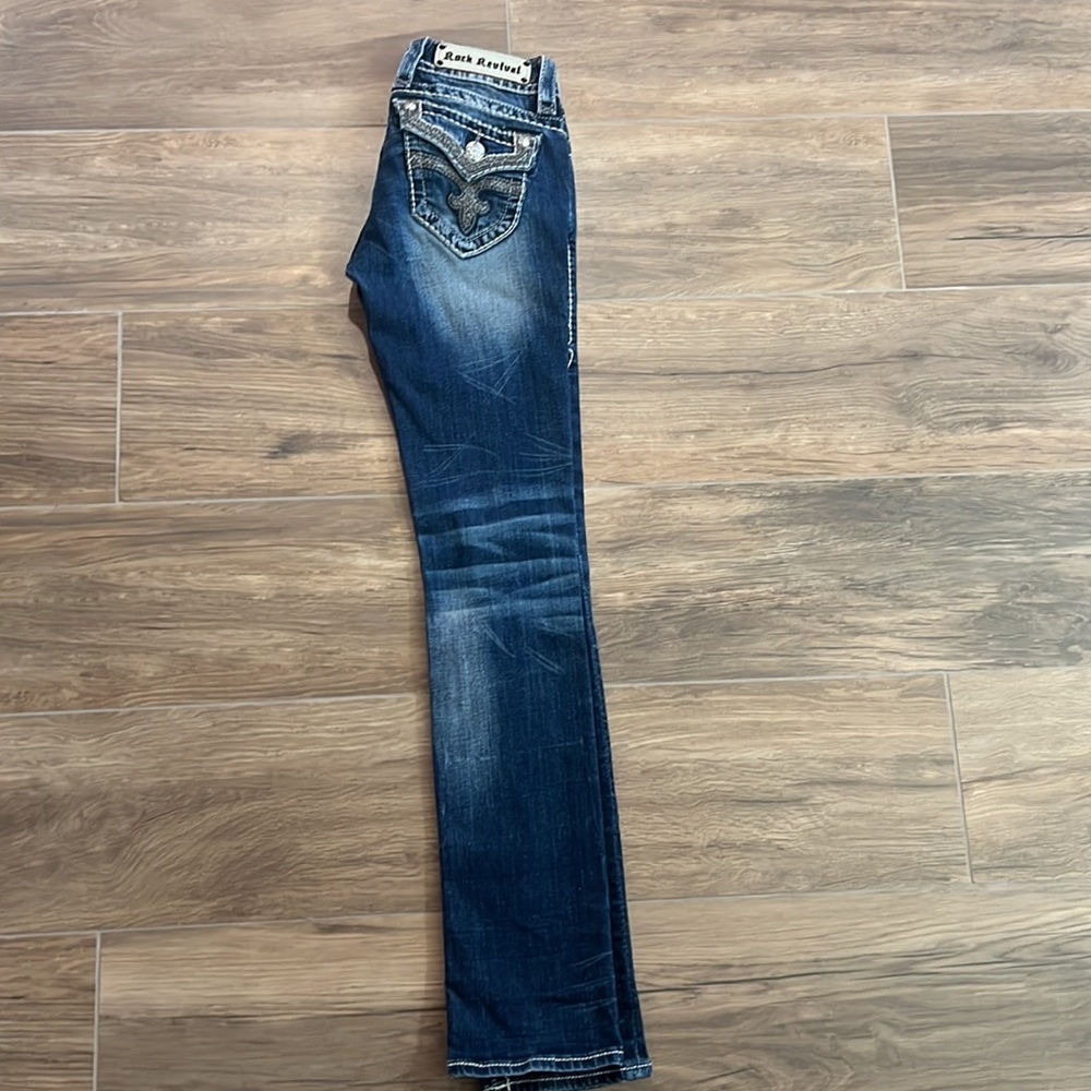 Rock Revival size 26 straight leg denim jean - Picture 3 of 6